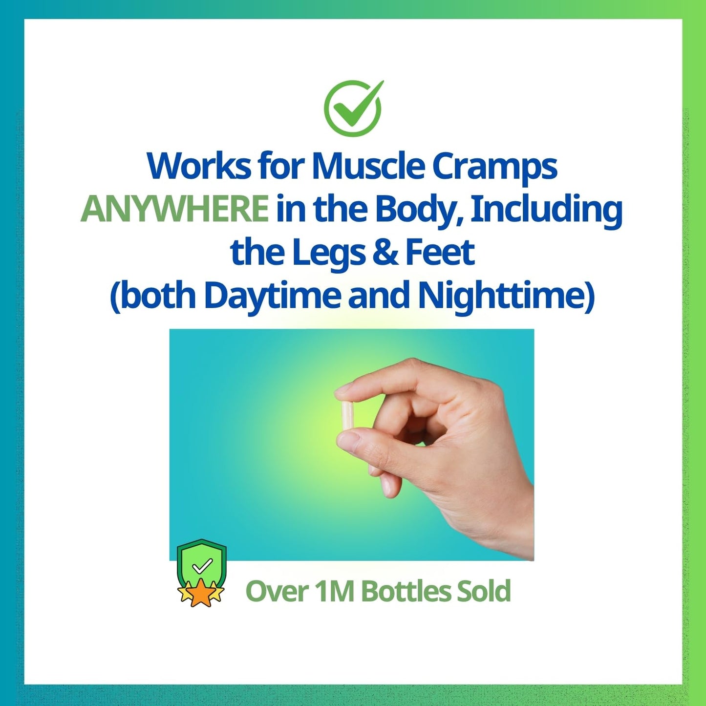 Cramp Defense Leg Cramps Pills — Organic Magnesium Capsules, High Absorption, Made in USA (3–6 Month Supply)