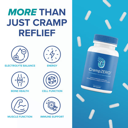 CrampZero Magnesium for Leg Cramps at Night – 60 Capsules