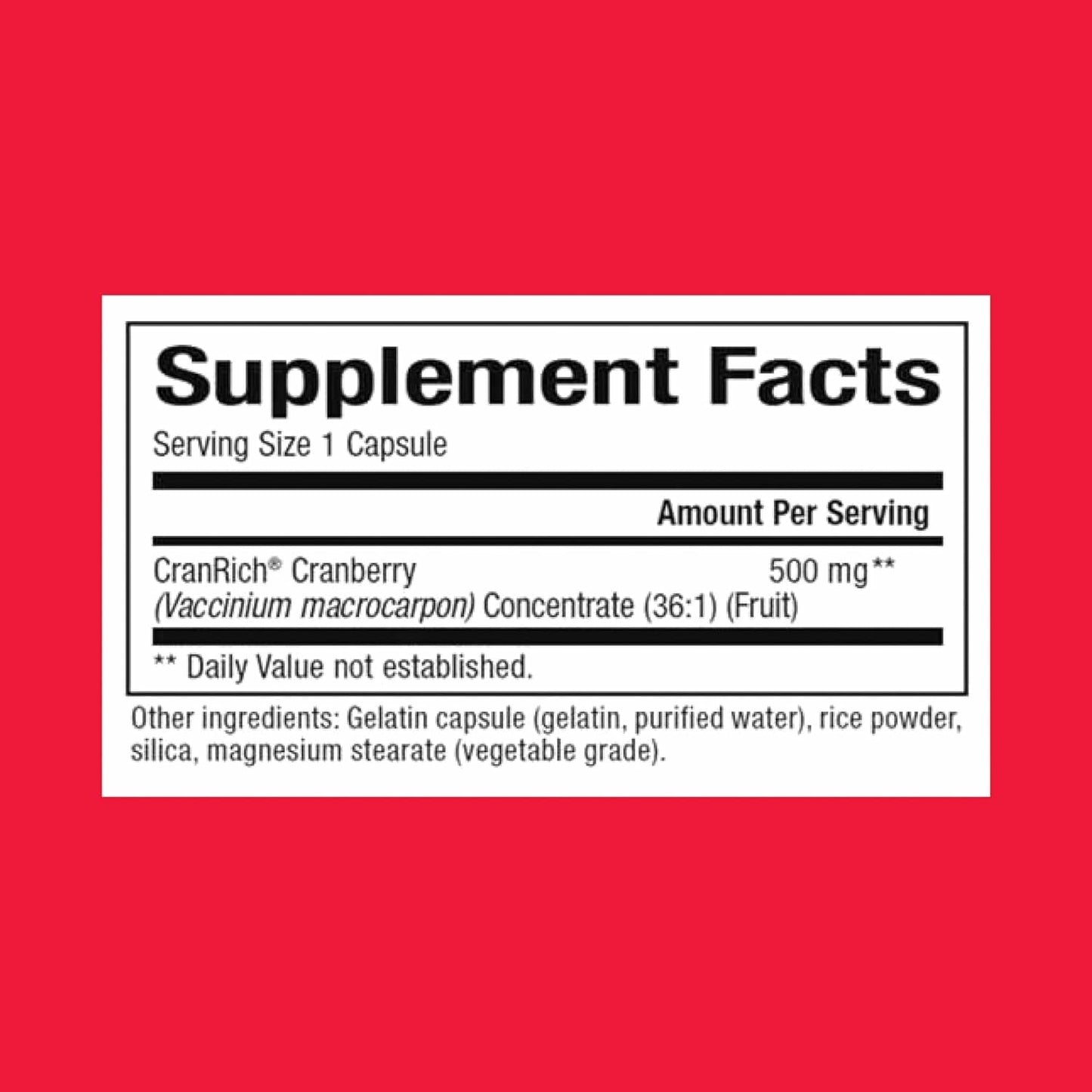 CranRich Cranberry Concentrate - Urinary Tract Support, 90 Caps | Natural Factors