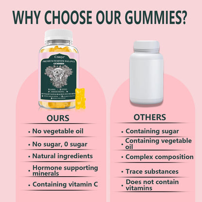 Crasye Premium Feminine Balance Gummies – PH Balance & Vaginal Health (60 Gummies, 30 Servings)
