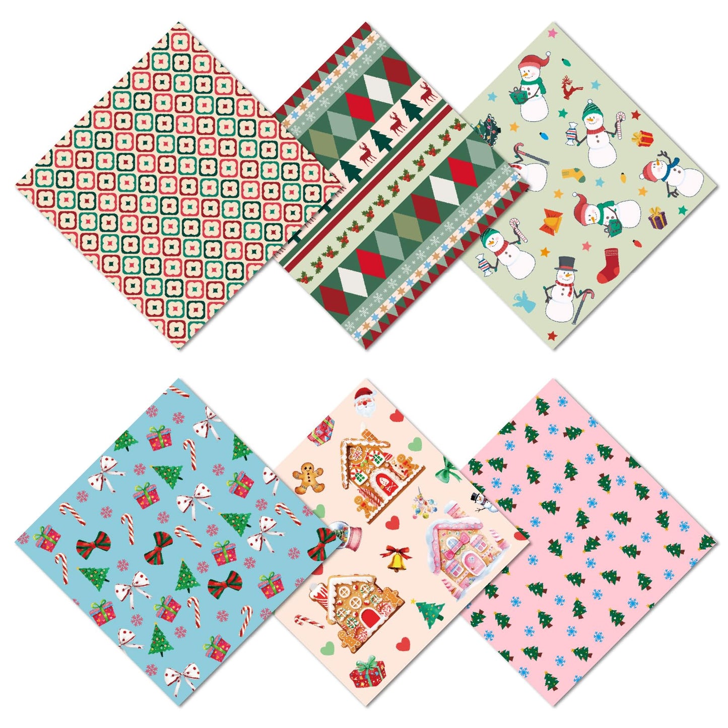 CREATCABIN 6 Packs Christmas Glasses Cleaning Cloths – Suede Fiber Microfiber Cloths, 6 x 6 Inch