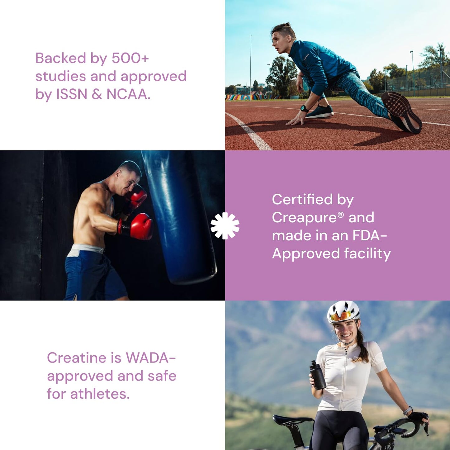 Create Single-Serve Creatine Monohydrate Powder – 5g Creapure Creatine, Sugar-Free, Vegan | Mixed Berry | 30 Portable Packets