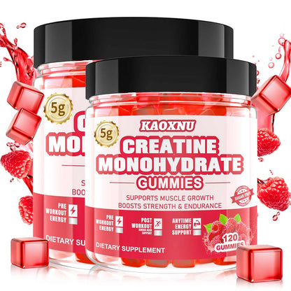 2 Pack Creatine Monohydrate Gummies – 5000mg per Serving | Sugar Free