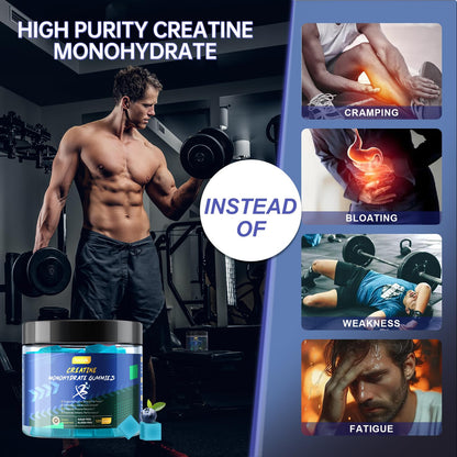Creatine Monohydrate Gummies – Muscle Strength, Energy & Pre-Workout (120 Count Pack of 2)