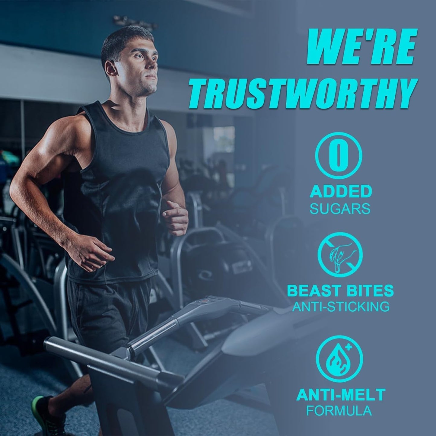 Creatine Monohydrate Gummies 5g - Vegan, Halal, Sugar-Free | Blue Raspberry