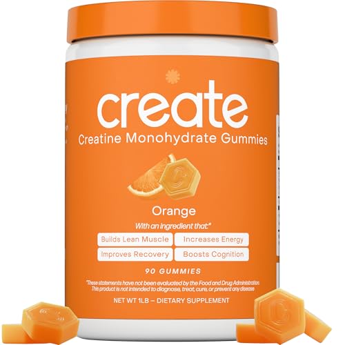 Create Creatine Monohydrate Gummies – 1.5g per Gummy, Vegan & Anti-Melting