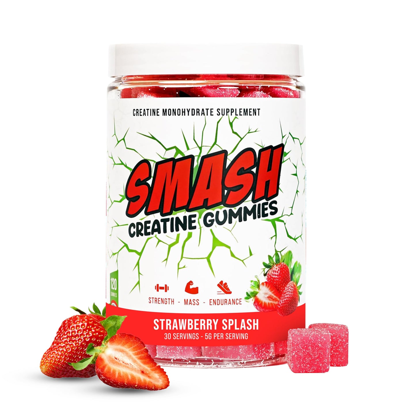 Creatine Monohydrate Gummies 5g Dose – Made in USA, Vegan & Gluten Free | Muscle, Strength, Recovery & Cognitive Health