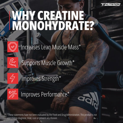 TC Nutrition Creatine Monohydrate Powder – 90 Servings (450g) 5g Per Serving