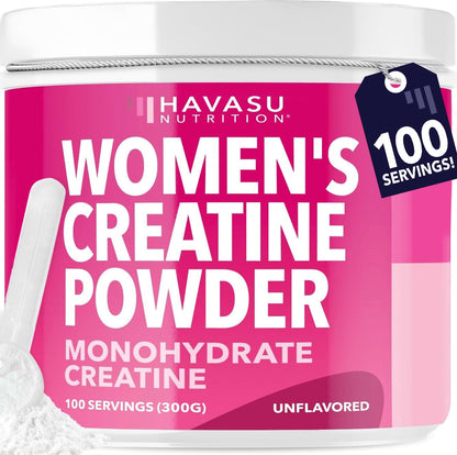 Creatine for Women - 3g Micronized Creatine Monohydrate per Serving | Unflavored, Vegan, Non-GMO | 100 Servings