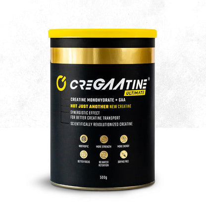 CreGAAtine Ultimate | 50% Higher Dosage Bulk Pack – Micronized Creatine Monohydrate + GAA | No Water Retention | 500g, 166 Servings