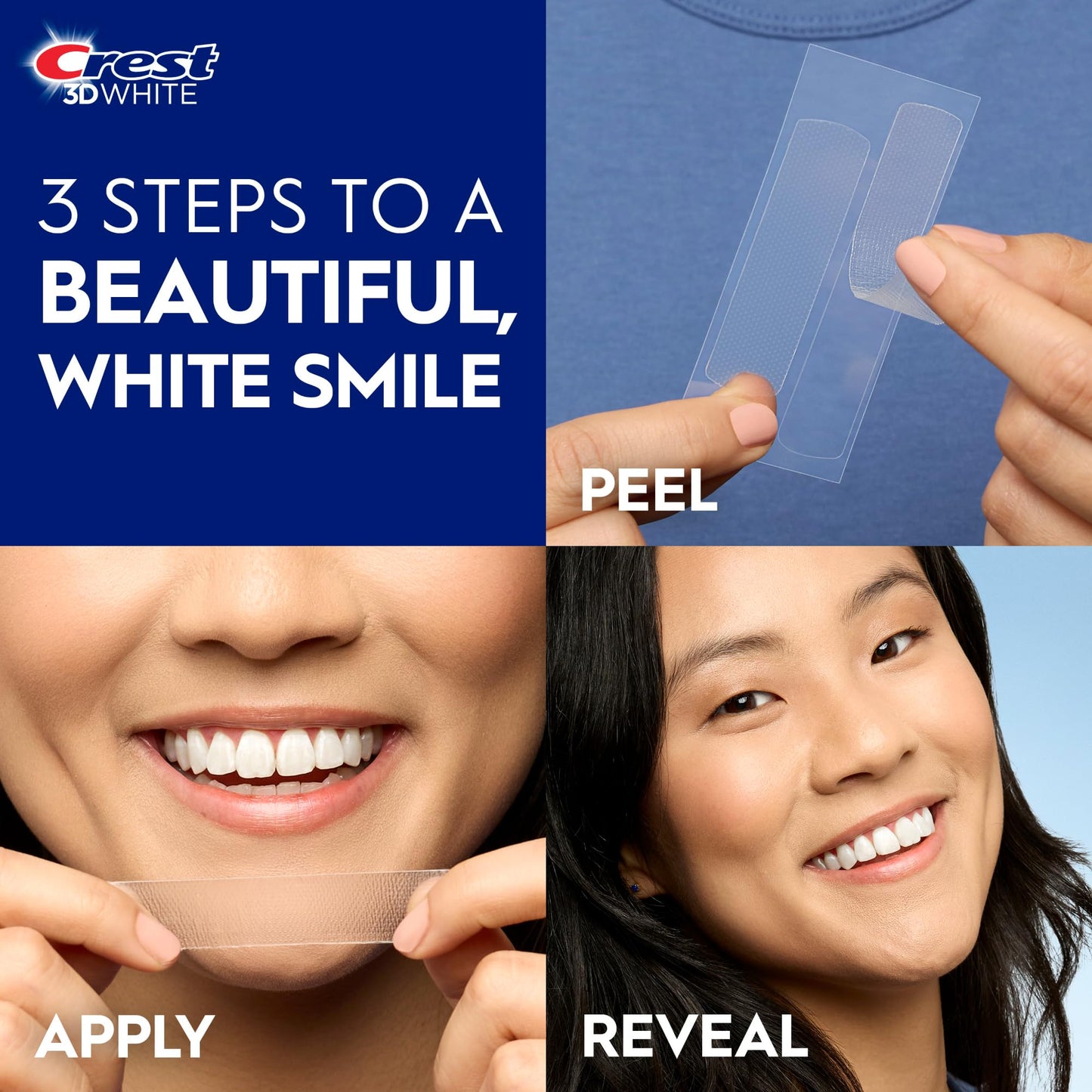 Crest 3D Whitestrips Classic Vivid – Teeth Whitening Kit, 20 Strips (10 Count Pack)
