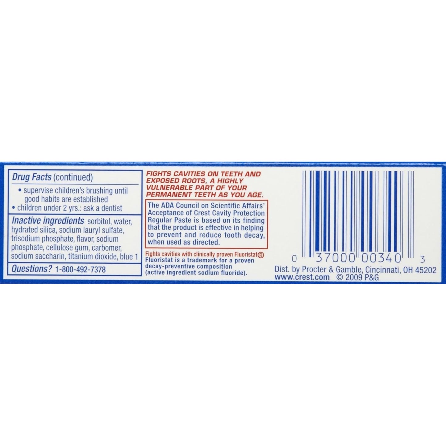 Crest Cavity Protection Toothpaste – Travel Size 0.85 oz (24 g) Pack of 12