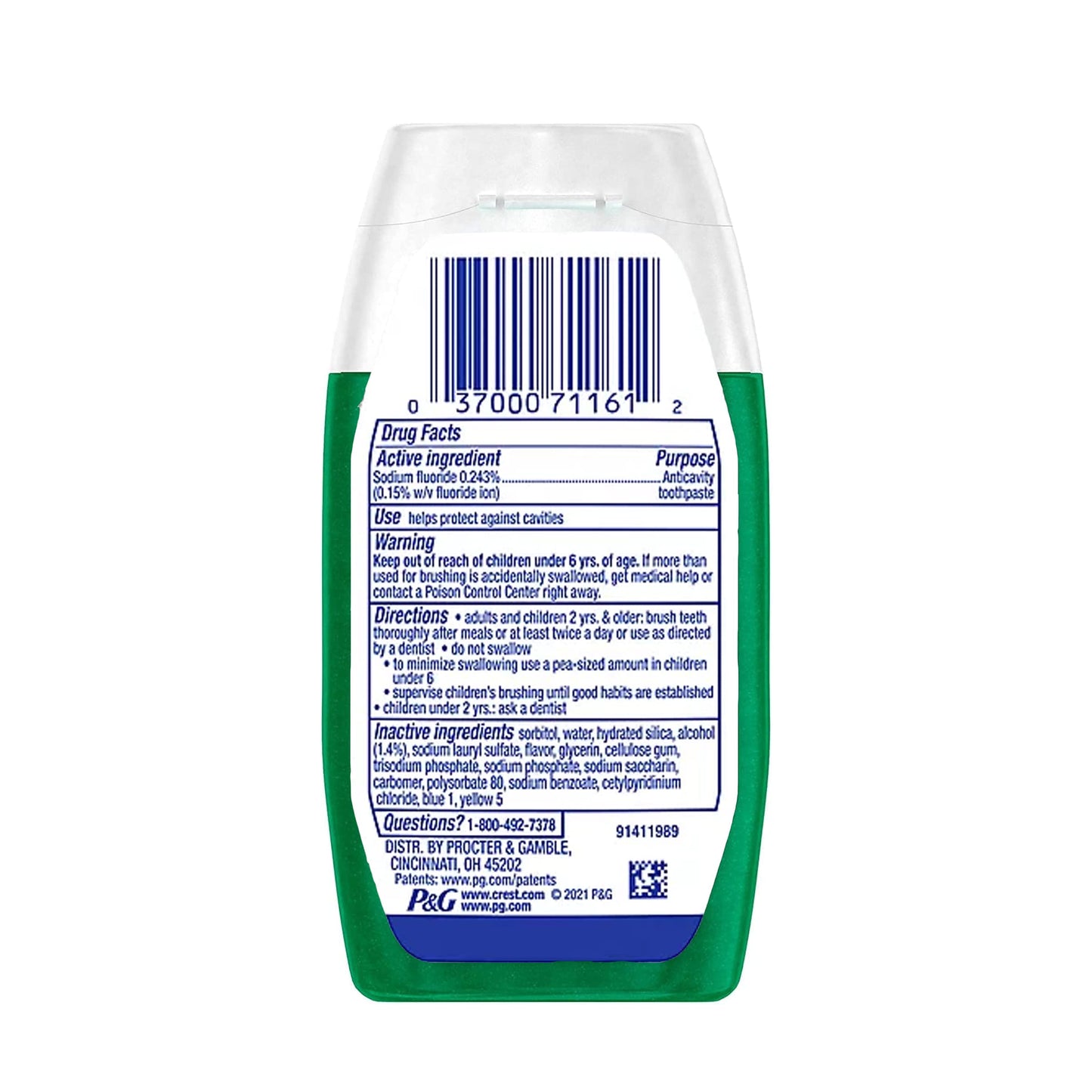 Crest Complete Whitening Plus Scope Toothpaste – Minty Fresh Gel, 4.6 oz (130 g), Pack of 2