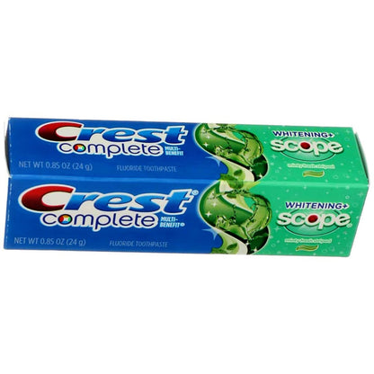 Crest Complete Whitening Plus Scope Toothpaste – TSA 0.85 oz (12 Pack)