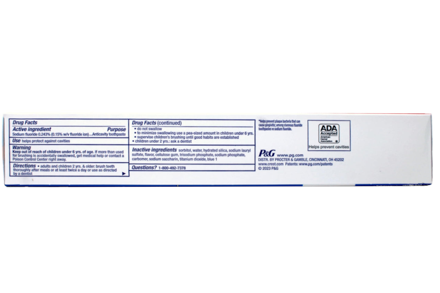 Crest Fluoride Toothpaste 8.2 oz - Cavity Protection, Bulk 8 Pack