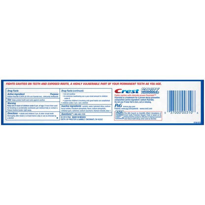 Crest Fluoride Anticavity Toothpaste - Regular Paste, 8.2 oz, Pack of 5