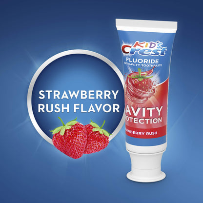Crest Kid's Cavity Protection Fluoride Toothpaste – Strawberry Rush, 4.2 oz