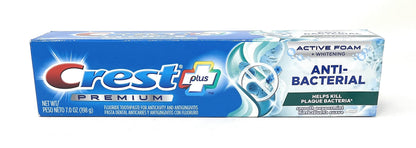 Crest Premium Plus Anti-Bacterial Toothpaste – Smooth Peppermint, 7.0 oz, Pack of 3