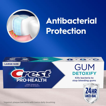 Crest Pro-Health Gum Detoxify Deep Clean Toothpaste - 4.8 oz Pack of 3 | Anticavity & Antibacterial Fluoride