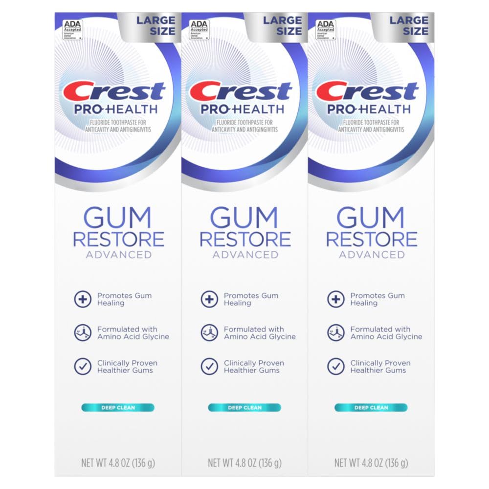 Crest Pro-Health Advanced Gum Restore Deep Clean Toothpaste 3 x 4.8 oz