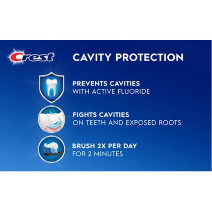 Crest Tartar Protection & Anticavity Toothpaste with Fluoride – Regular Paste 2.4oz (Pack of 3)