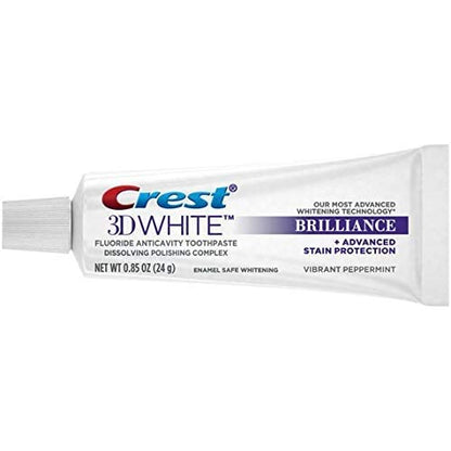 Crest 3D White Brilliance Toothpaste – Vibrant Peppermint (Travel Size) Pack of 12