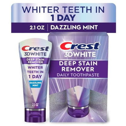 Crest 3DWhite Brilliance Deep Stain Remover Dazzling Mint Toothpaste - 2.1oz