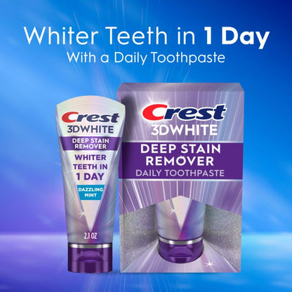 Crest 3DWhite Brilliance Deep Stain Remover Dazzling Mint Toothpaste - 2.1oz