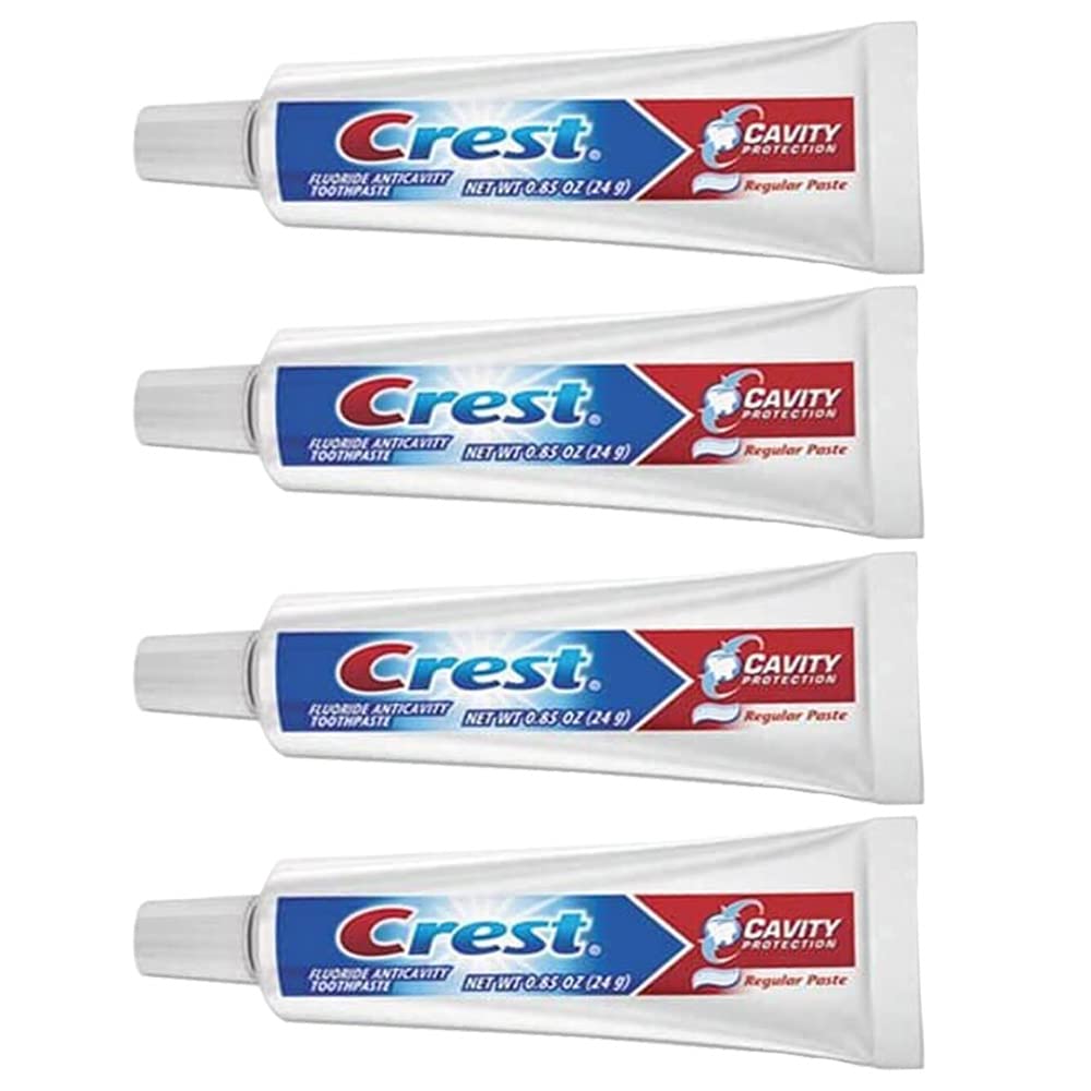 Crest Cavity Protection Regular Toothpaste - Travel Size 0.85 oz (24 g) Pack of 4