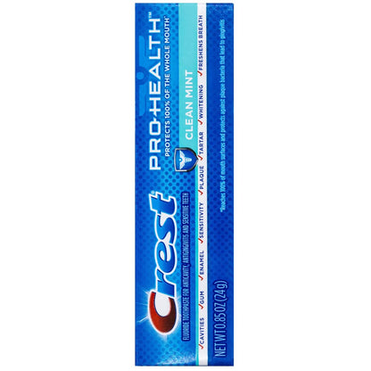Crest Pro-Health Clean Mint Toothpaste – Travel Size 0.85 oz (24 Pack)