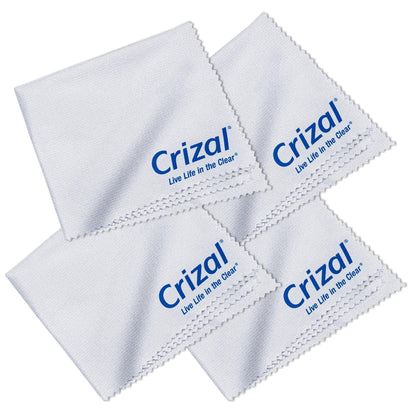 Crizal 4 Pack Cleaning Cloths - Premium Microfiber for AR Lenses