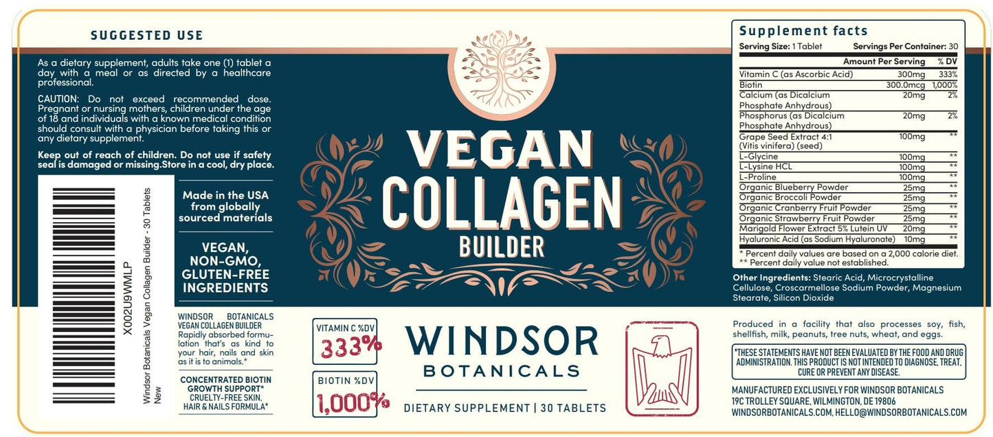 Vegan Collagen for Women and Men – Plant-Based Booster (Gluten-Free)