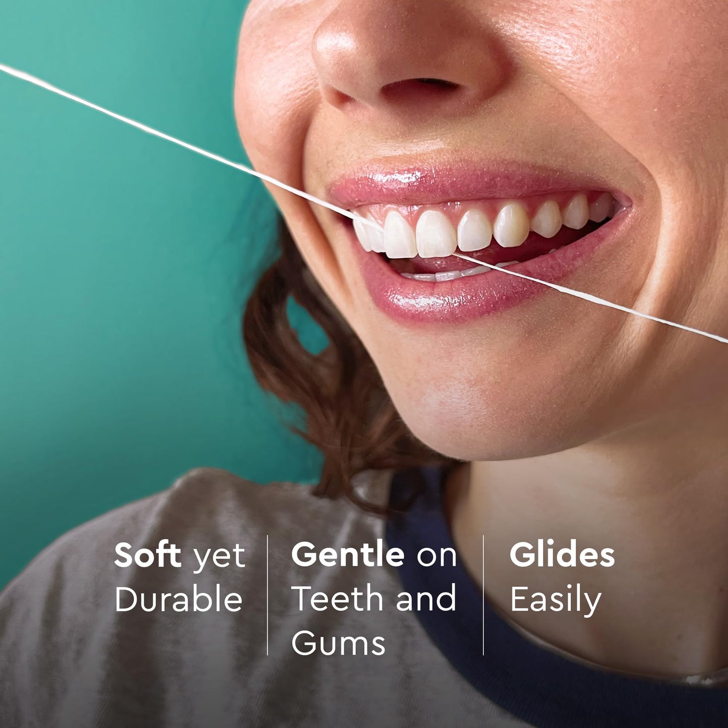 Smile Expanding Floss - Premium Woven Dental Floss with Plant-Based Wax (4-Pack, 30 Yards Each)