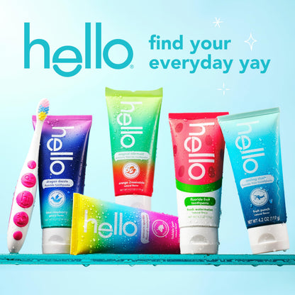 Hello Fresh Watermelon Fluoride Free Kids Toothpaste – 3 Pack, 4.2 oz Tubes