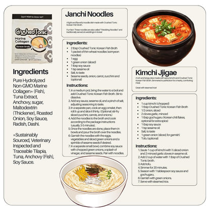 Crushed Tonic Korean Broth with Marine Collagen – Protein-Packed Instant Soup Mix (100g)