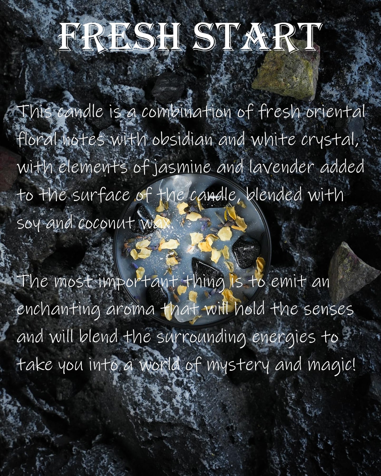 Crystal Candles – Healing Magic for Mind-Body Meditation | Fresh Start Gift for Women and New Jobs