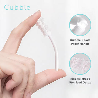 Cubble Baby Tongue Cleaner – 60pcs Disposable Infant Toothbrush & Oral Care Wipes