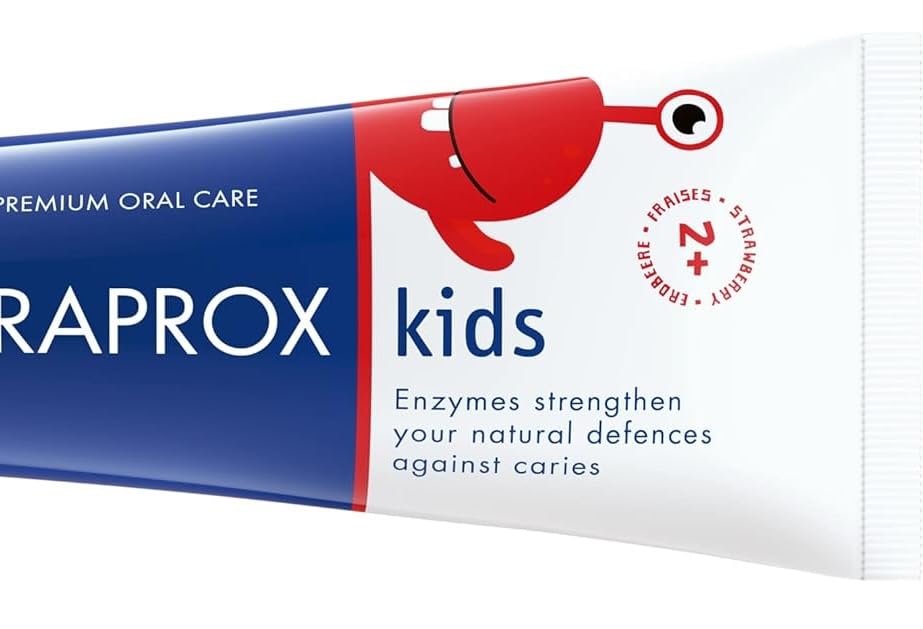 Curaprox Toothpaste Kids 950 Strawberry for 2-6 Years | SLS Free, Triclosan Free, Vegan
