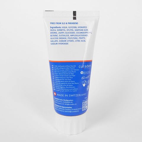 Curaprox Toothpaste Kids 950 Strawberry for 2-6 Years | SLS Free, Triclosan Free, Vegan