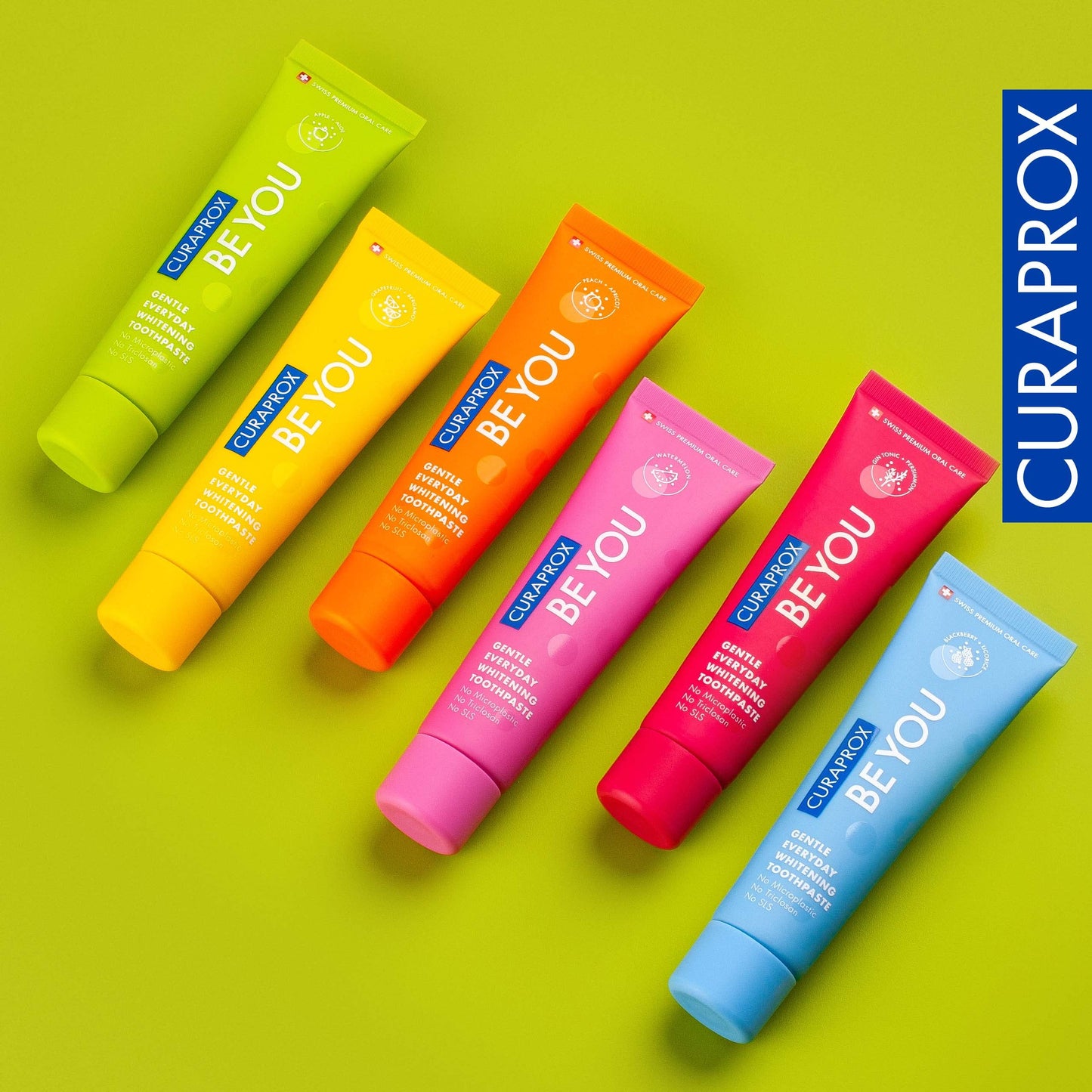 Curaprox Whitening Toothpaste – Fresh Breath & Gum Care | Enzymatic Formula, Peach & Apricot Flavor, 60ml | Vegan, SLS-Free, Fluoride 950ppm | Swiss Made
