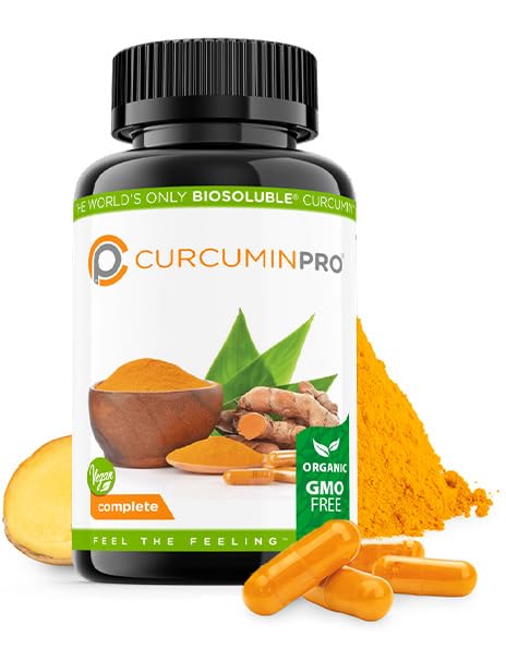 CurcuminPro Complete Vegan | BioSoluble Turmeric Curcumin + Brown Rice Protein | 60 Count