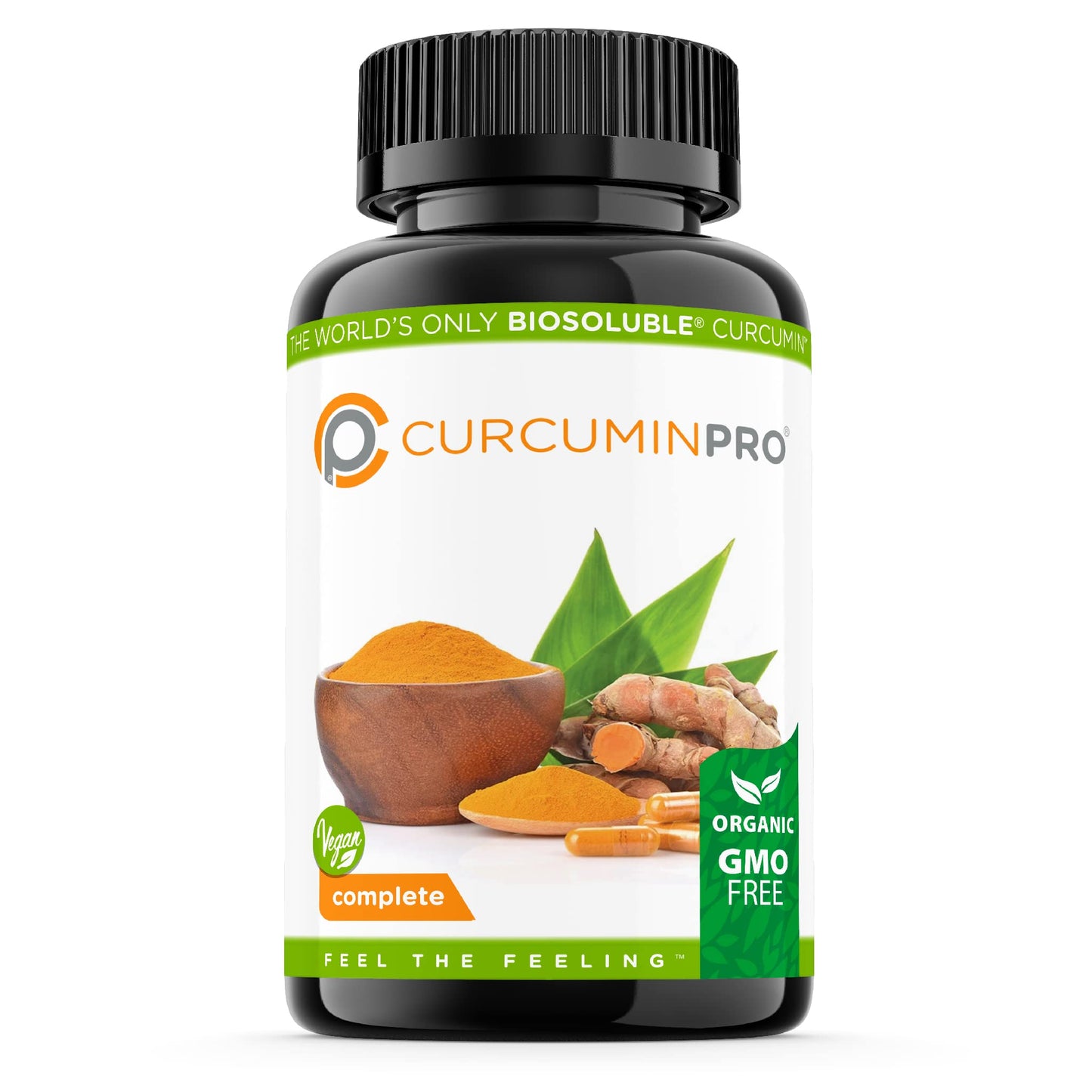 CurcuminPro Complete Vegan | BioSoluble Turmeric Curcumin + Brown Rice Protein | 60 Count