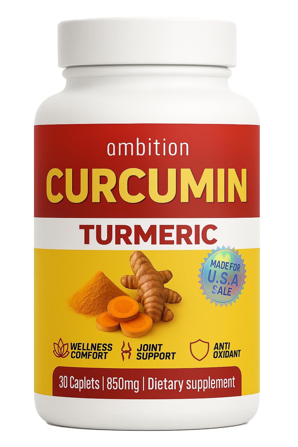 Curcuyin Turmeric Curcumin Supplement 880mg – 30 Caplets
