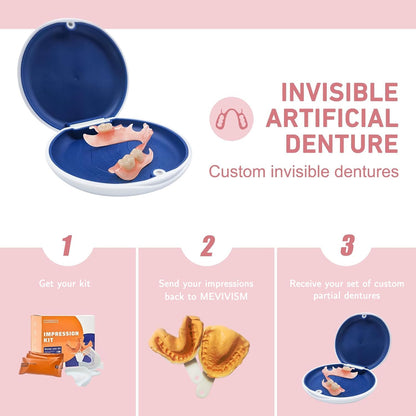 Custom Partial Dentures – Personalized Removable Denture Set for Missing Teeth | 1–6 Tooth Replacement with Storage Case | Natural Look & Comfortable Fit (1 Tooth)