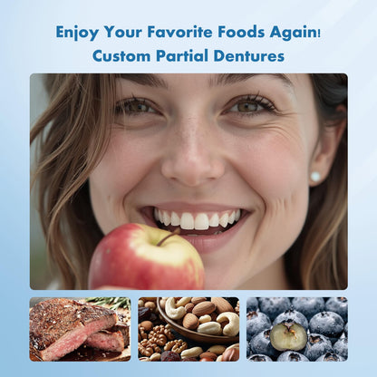 Custom Removable Dentures – Personalized Partial Denture Set | 1–6 Teeth