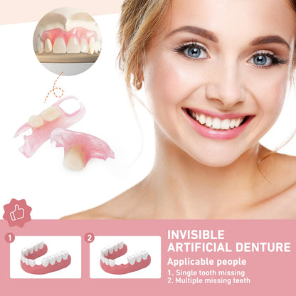 Custom Partial Dentures – Removable Denture Set for Missing Teeth (1-6) with Case | Natural Look & Comfortable Fit
