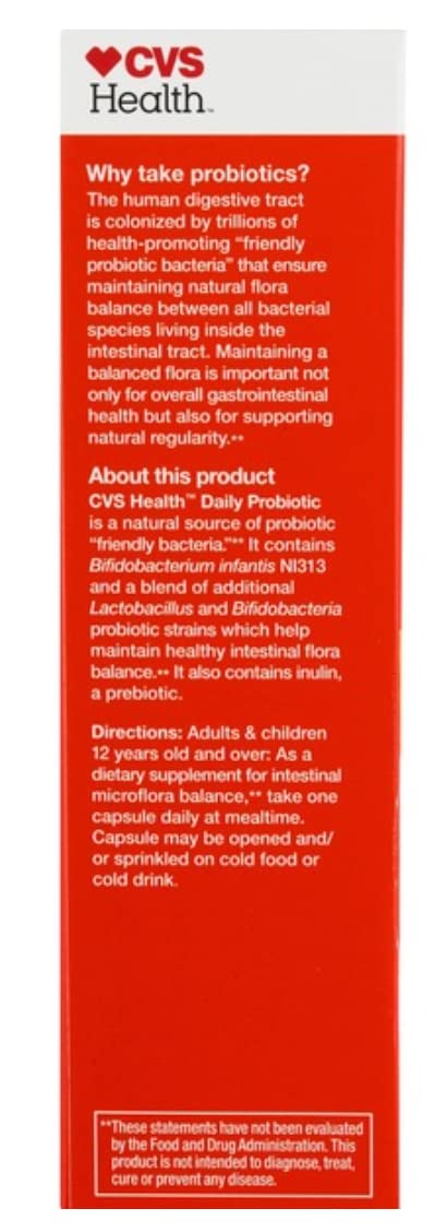 CVS Health Digestive Probiotic Vegetable Capsules | 2 Billion Live Cultures