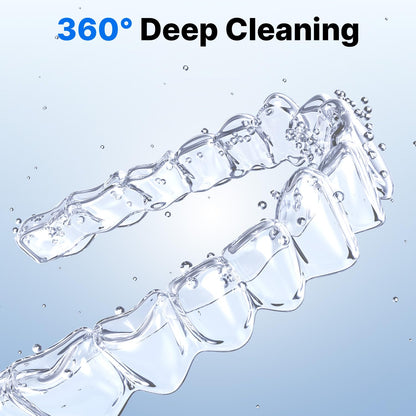 CXRUY Ultrasonic Retainer Cleaner – UV Dental Cleaning Pod for Dentures, Aligners & Night Guards