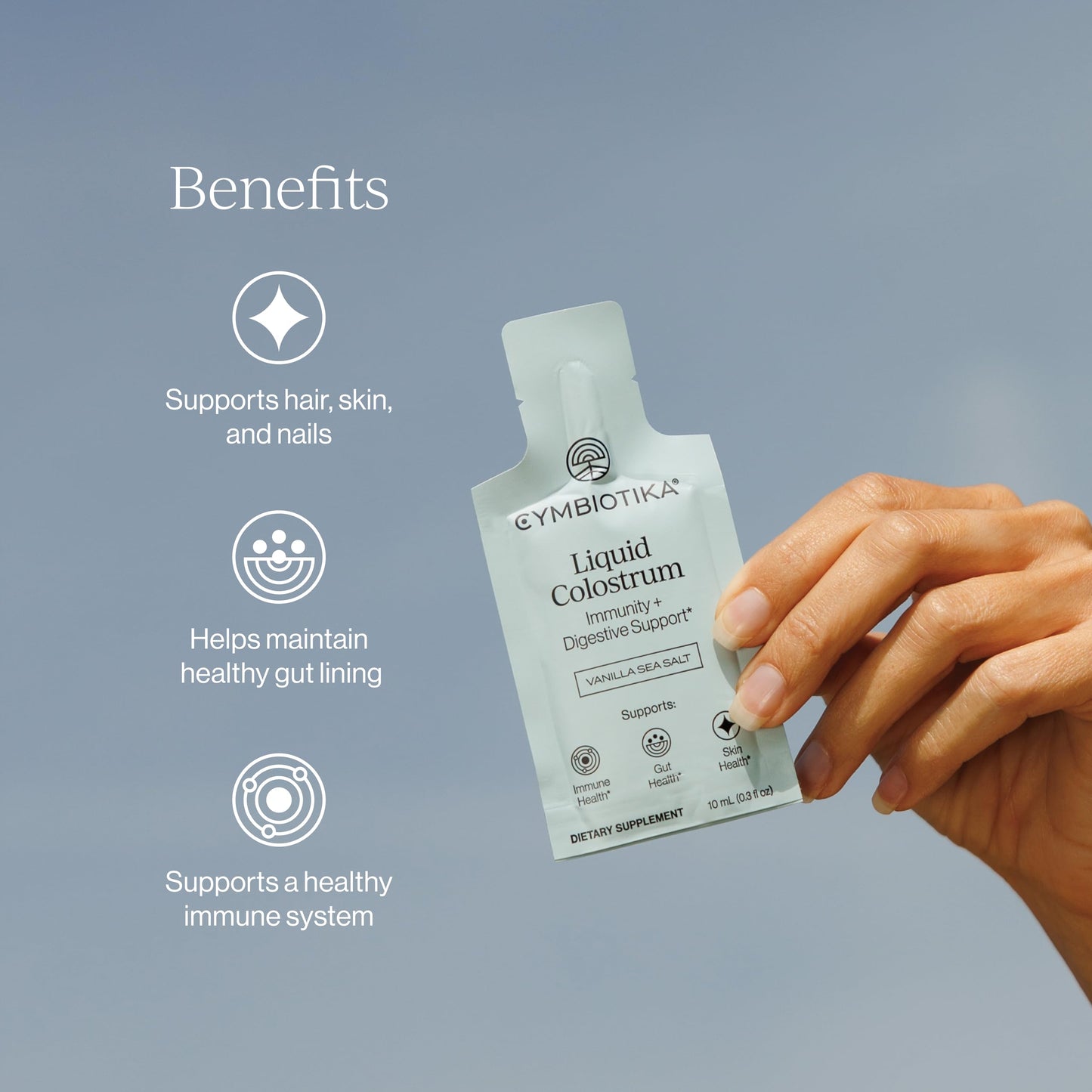CYMBIOTIKA Liquid Colostrum – Grass-Fed, Gut Health & Immune Support, Vanilla