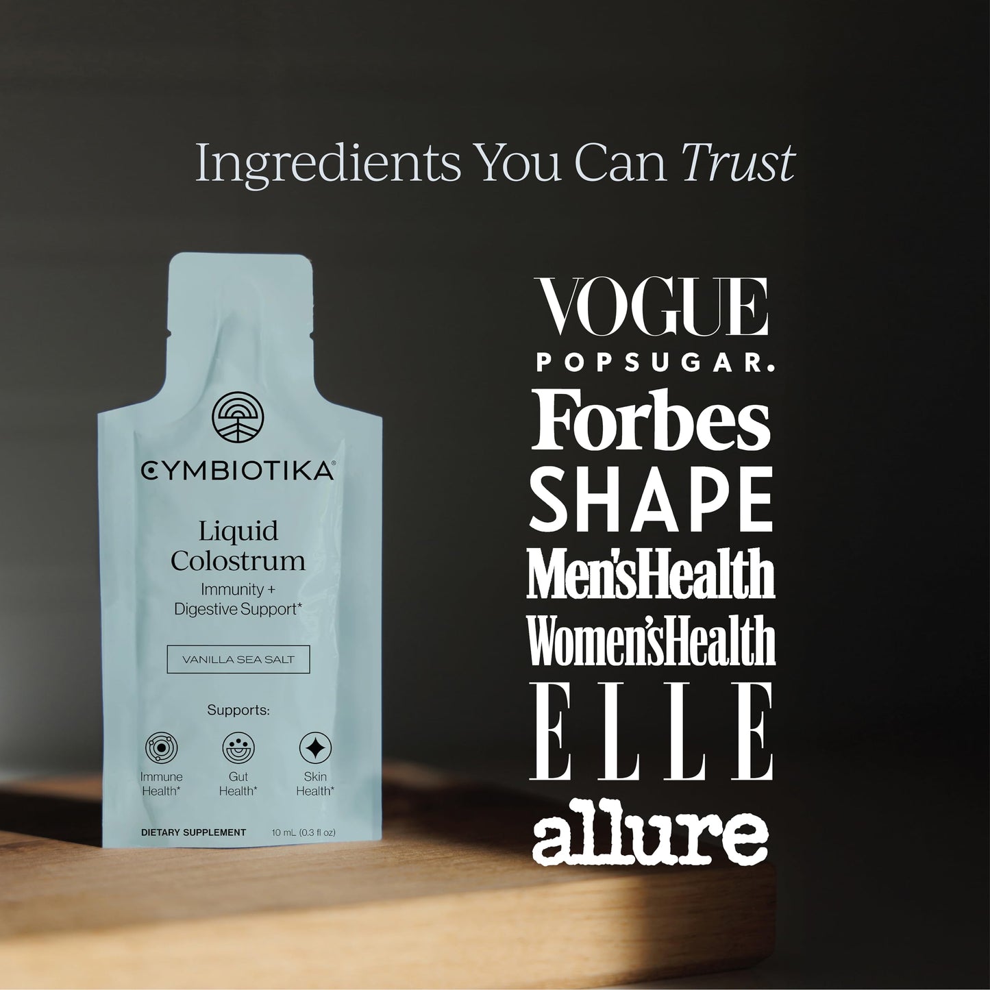 CYMBIOTIKA Liquid Colostrum – Grass-Fed, Gut Health & Immune Support, Vanilla